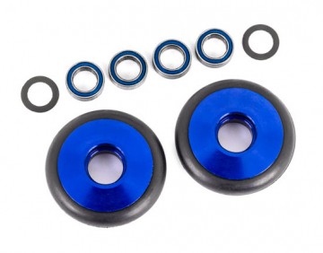 Traxxas 9461X Wheel Set Alu Blue Wheelie Bar Drag Slash