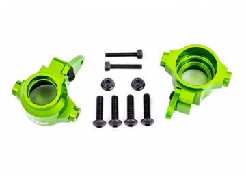 Traxxas 9635G Steering Blocks Alu Green (Pair) Sledge