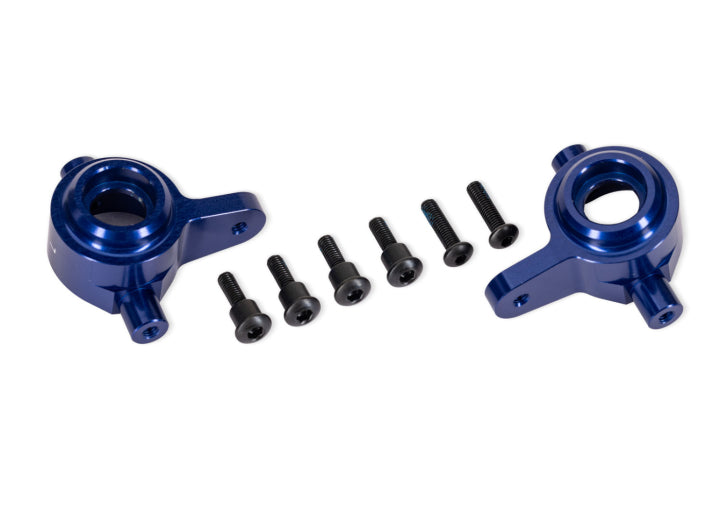 TRAXXAS 9064-BLUE Steering Blocks Alu Blue (Pair) Raptor R Ultimate, (Upgrade #9080)