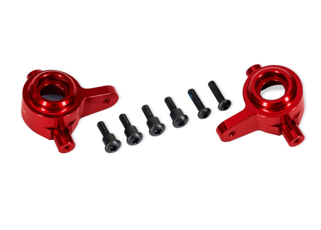 TRAXXAS 9064-RED Steering Blocks Alu Red (Pair) Raptor R Ultimate, (Upgrade #9080)