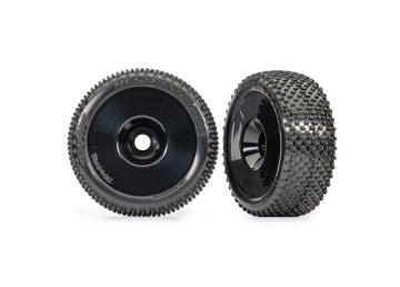 Traxxas 9074-BLK Tires & Wheels Response Pro/ Dish Black 3.0" (2)