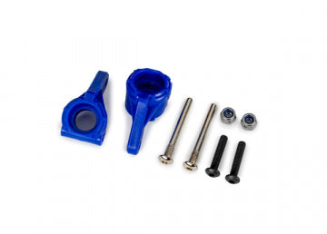 Traxxas 9137-BLUE Steering Blocks EHD Blue (Pair) (for Upgrade Kit #9180/9181/9182) 2WD