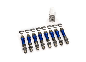 Traxxas 9864-BLUE Shocks GTM Alu Blue Complete (w/o springs) (8) TRX-4M