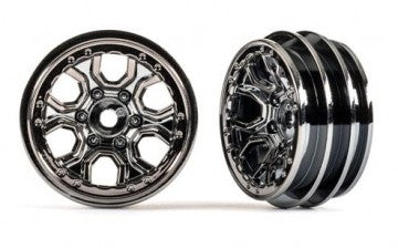Traxxas 9770-BLKCR Wheels Spider Black Chrome 1.0" (2)