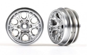 Traxxas 9770-SATIN Wheels Spider Satin Chrome 1.0" (2)
