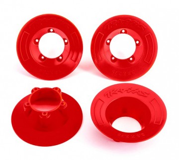 Traxxas 9569R Wheel Covers Red (for Wheels #9572) (4)