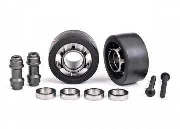 Traxxas 7775A Wheels Alu Gray Wheelie Bar Set Ball Bearings (2) X-Maxx, XRT, Maxx, Sledge