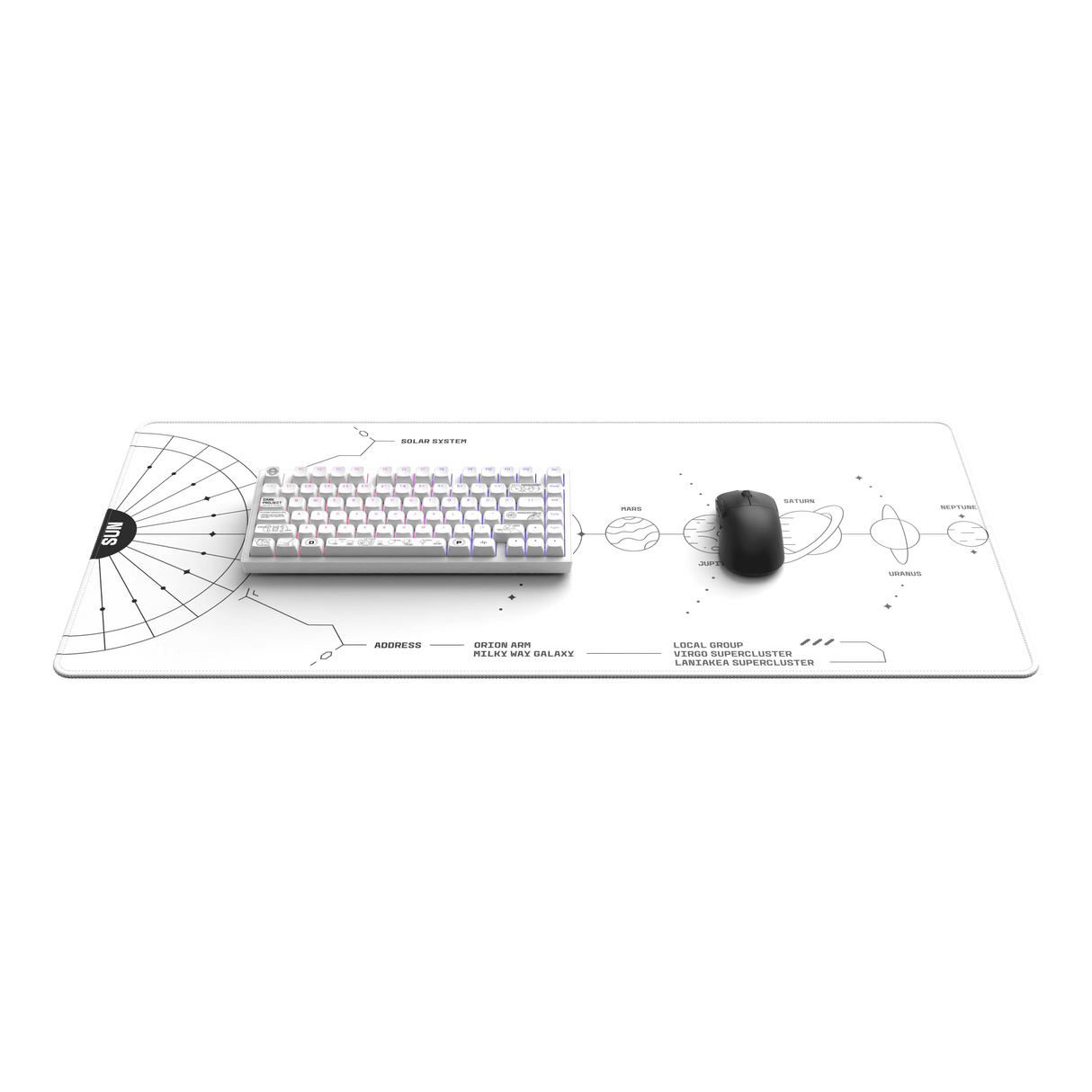 Dark Project Gaming Mousepad, Terra Nova White, XL