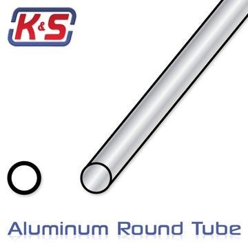 K&S 1109 - Aluminium Tube 3.2x915mm (1/8x.014x36) (5)