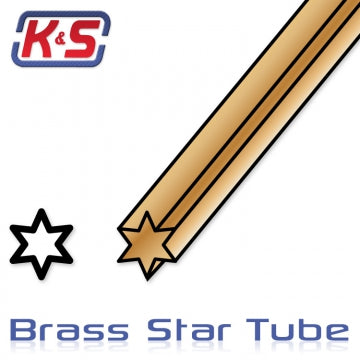K&S 5089 - Brass Star Tube Large 5.4 x 305 mm (2)
