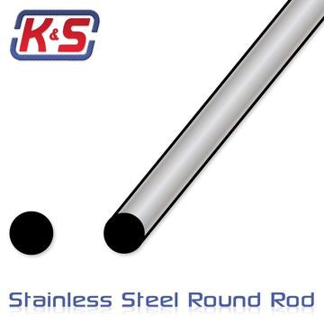 K&S 7145 STEEL ROD 7/16 - Stainless steel rod 7/16(11.1x300mm) (3)