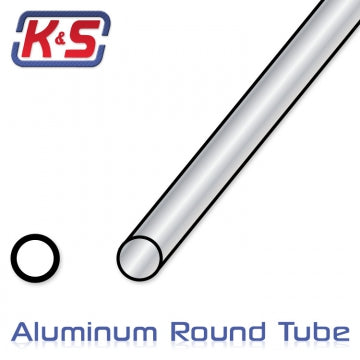 K&S 8100 - Aluminium Tube 1.6x305mm (1/16 .014) (3)