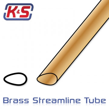 K&S 8122 - Brass Tube Streamline 305mm (1)