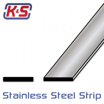 K&S 87167 - Stainless Strip 0.7 x 25 x 305 mm (1pc x4)