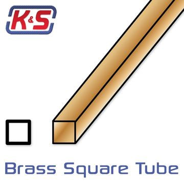 K&S 9850 - Square Brass Tube 2x2x300mm (0.45) (2)