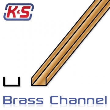 K&S 549885 - Brass U-channel 3.17x305mm (1/8) (1)