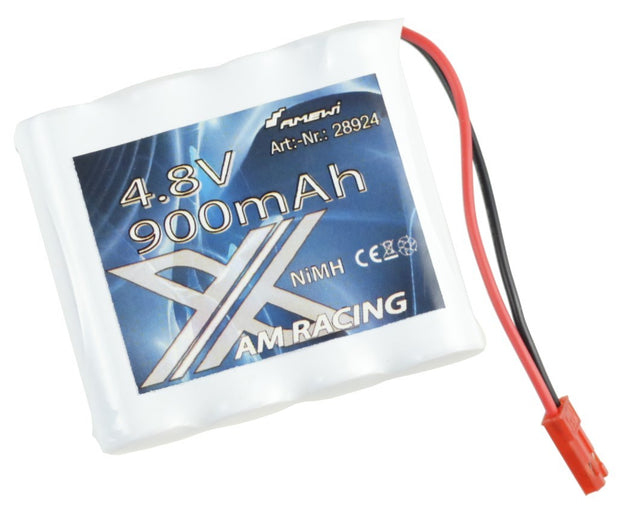 4,8V 900mAh NiMh batteri med rødt JST stik