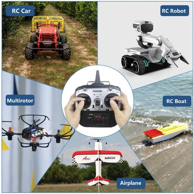 Fjernbetjening m. 8 kanaler T8FB - Mode 2 - m. R8EF Receiver