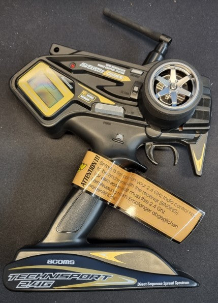 Acoms Technisport 2.4G - fjernbetjening m. servo modtager batteriboks