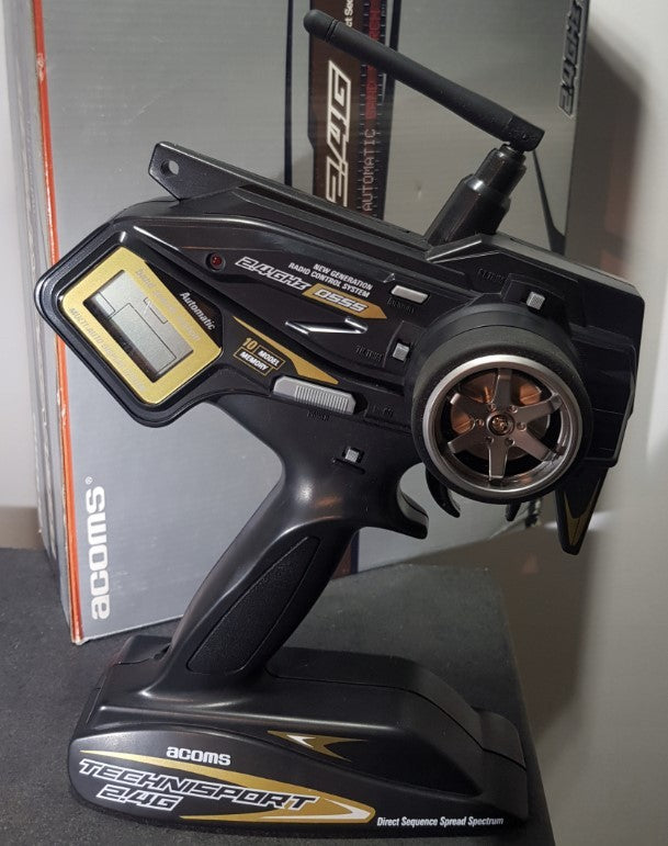 Acoms Technisport 2.4G - fjernbetjening m. servo modtager batteriboks