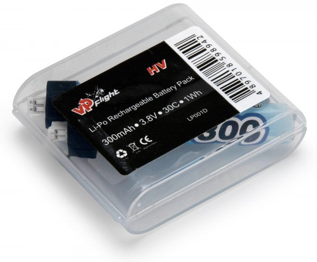 Li-Po Batteri 2 styk - 1S 3,8V 300mAh 30C JST-PH 2.0mm 2-P