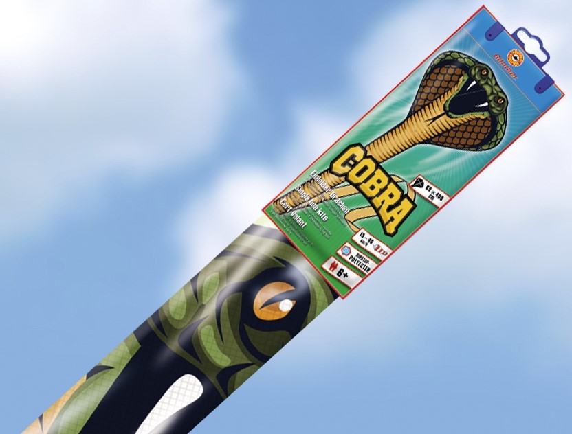 COBRA - Single drage med sejl fra Ripstop-polyester m. håndtag og line