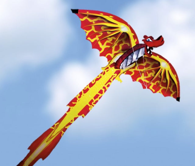 DRAGON 3D - Single drage med sejl fra Ripstop-polyester m. håndtag og line