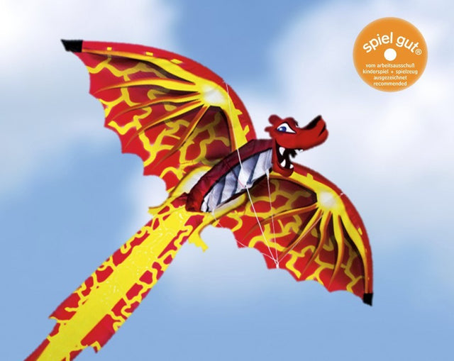 DRAGON 3D - Single drage med sejl fra Ripstop-polyester m. håndtag og line