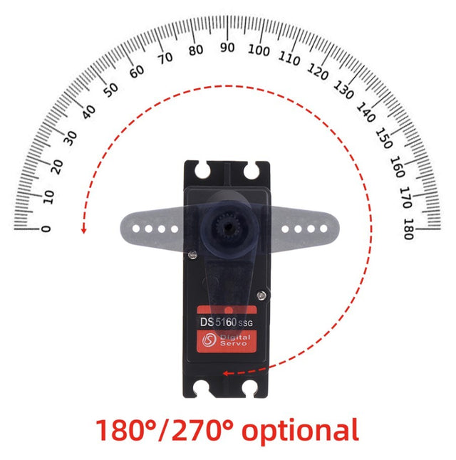 DS5160 ssg 60KG Digital Servo op til 8.4V - ekstremt kraftig servo