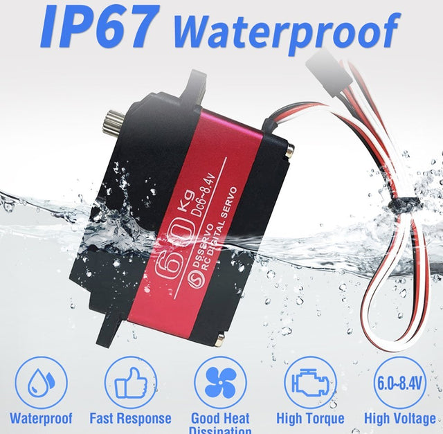 DS5160 ssg 60KG Digital Servo op til 8.4V - ekstremt kraftig servo
