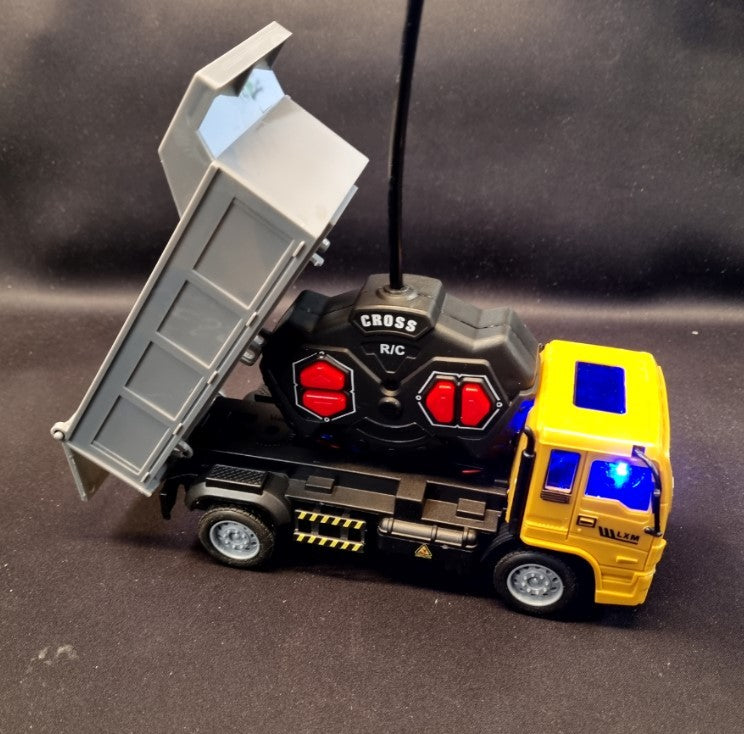 Lille fjernstyret skraldebil Renovationsbil med lys