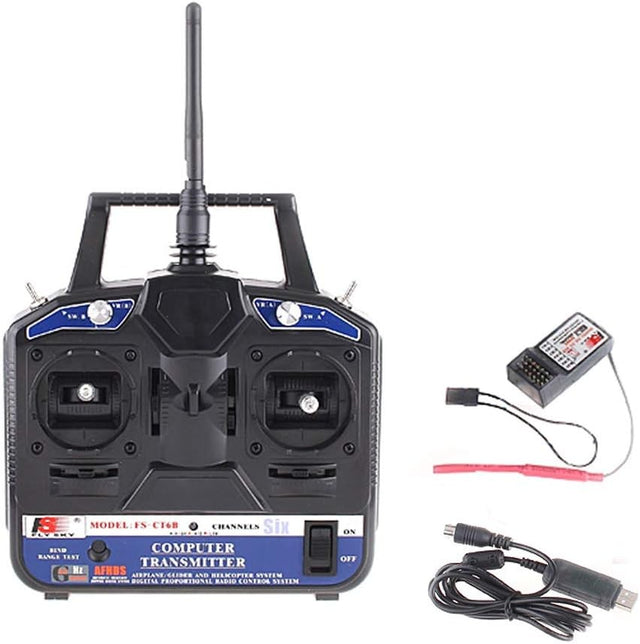 6 kanalers fjernbetjening m. modtager - FlySky FS-CT6B AFHDS