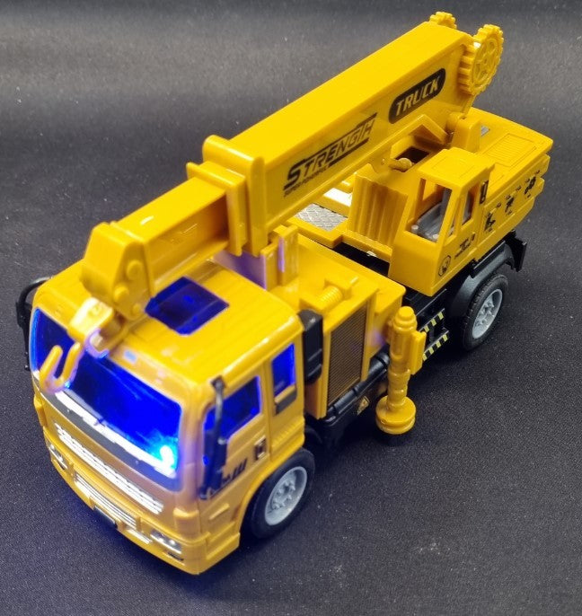 Lille fjernstyret kranbil med lys