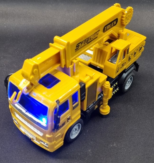 Lille fjernstyret kranbil med lys