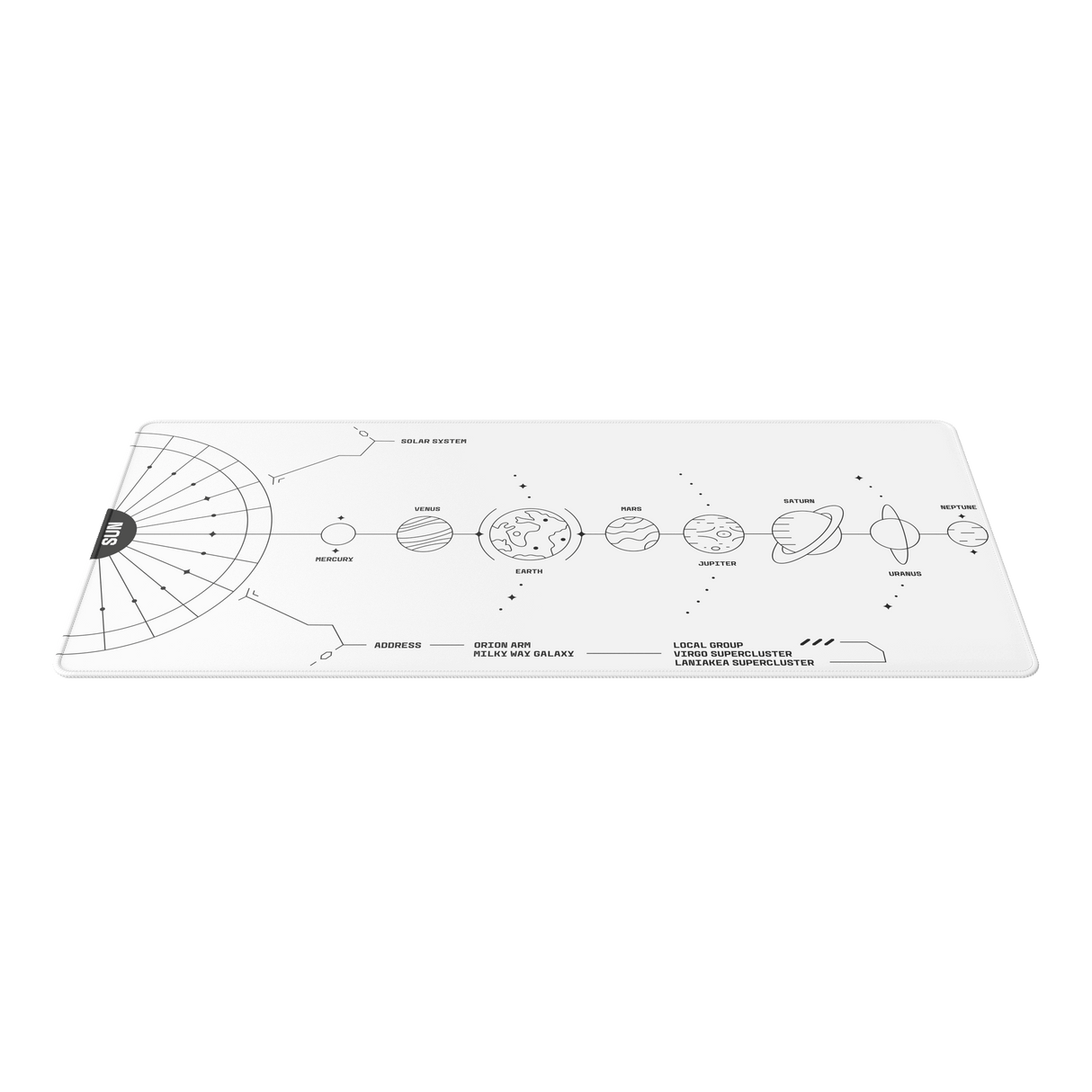 Dark Project Gaming Mousepad, Terra Nova White, XL
