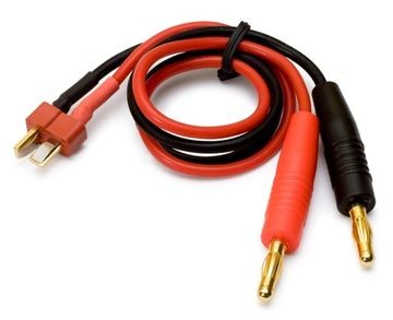 Charge Lead T-Plug with 4mm Banana Connectors