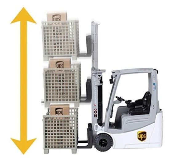 Fjernstyret UPS palleløfter m. palle og kasser
