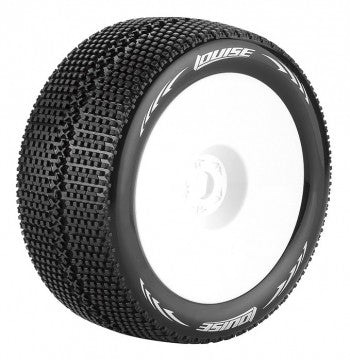 Tires & Wheels T-TURBO 1/8 Truggy Super Soft White 0-Offset (2 pcs.)