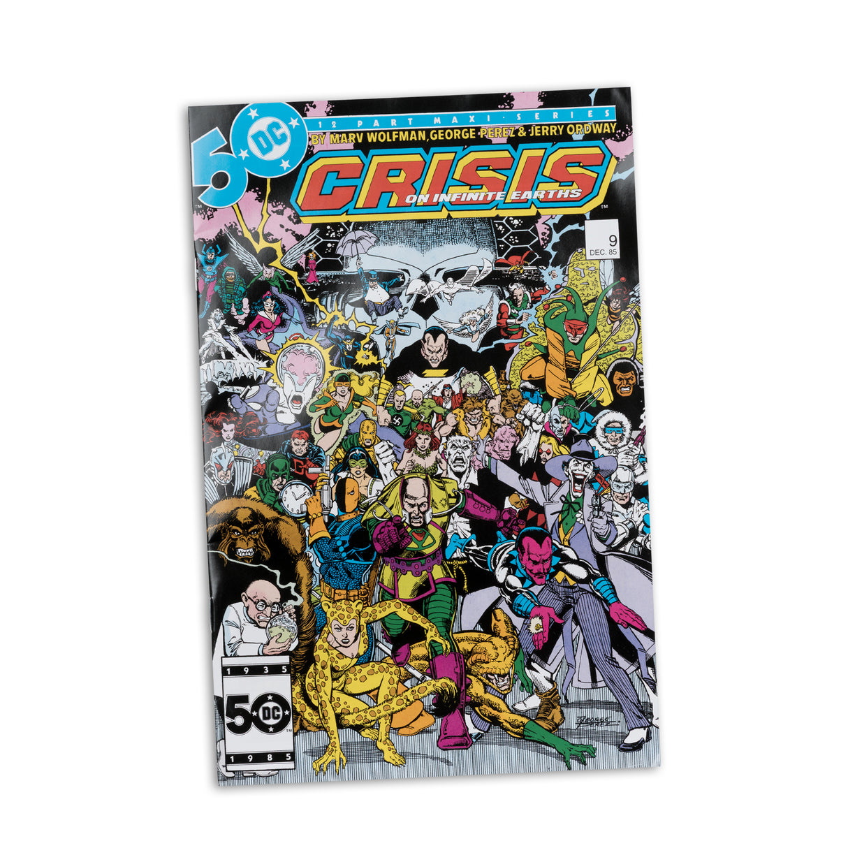 DC Direct Page Punchers The Joker (Crisis on Infinite Earths) 7in Action Figure with Comic McFarlane Toys