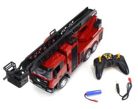 Fed fjernstyret brandbil med redningsstige