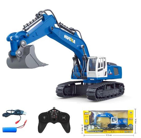 Flot fjernstyret gravemaskine 1:18