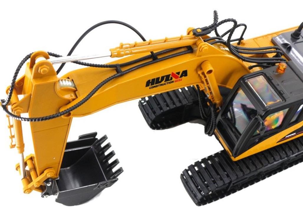 Fjernstyret gravemaskine med lyd og lys