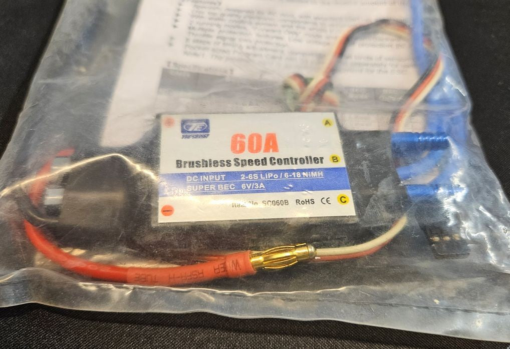 60a water-cooled ESC for boat - 2-6s Lipo 6-18 NiMH