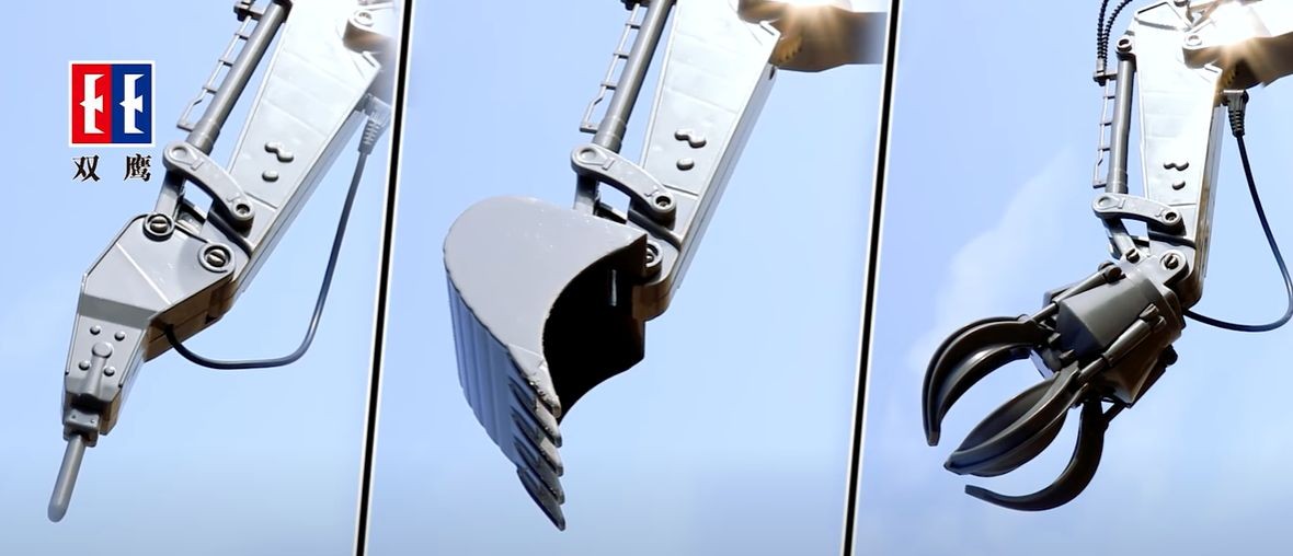 Stor fjernstyret rendegraver efter Volvo maskine