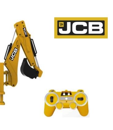 Fjernstyret JCB traktor med skovl og rendegraver