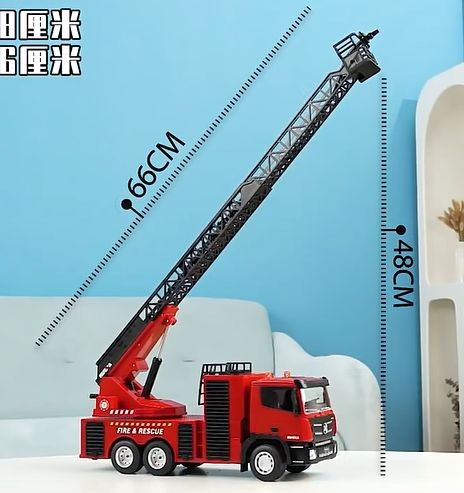 Fed fjernstyret brandbil med redningsstige