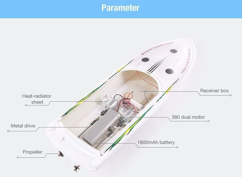 HengLong fjernstyret speedbåd 3827