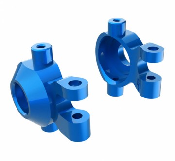 Traxxas 9737-BLUE Steering Blocks Alu Blue L+R (2) TRX-4M