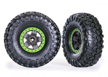 Traxxas 8181-GRN Tires & Wheels Canyon Trail/TRX-4 Black 2.2" Green (2)