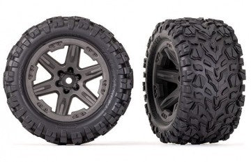 Traxxas 6763 Tires & Wheels Talon EXT/ RXT Gray 2.8" 4WD TSM (2)